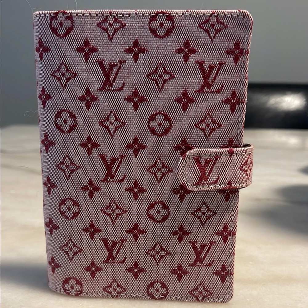 Louis Vuitton Burgundy Monogram agenda Wallet